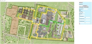 Graphical planning of the route